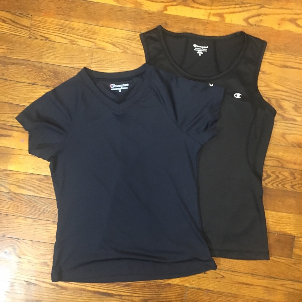 Champion Brand Tank and Short sleeve set.